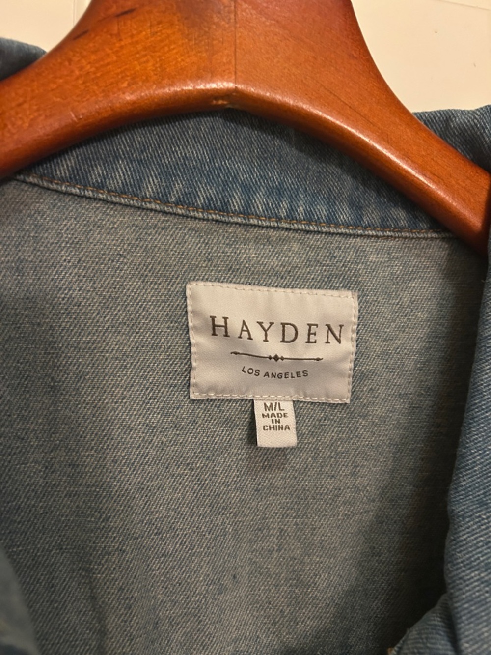 Hayden M/L Blue Ruffle Denim Jacket - Picture 2 of 3